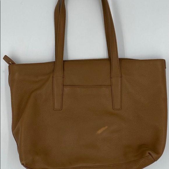 Tory Burch Meyer Plaque Tan Tote - Picture 2 of 9